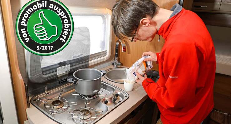 Der Dampfdrucktopf von GSI spart Zeit und Gas. Durch ein nützliches Sicherheitssystem verhindert der Topf Verbrühungen.