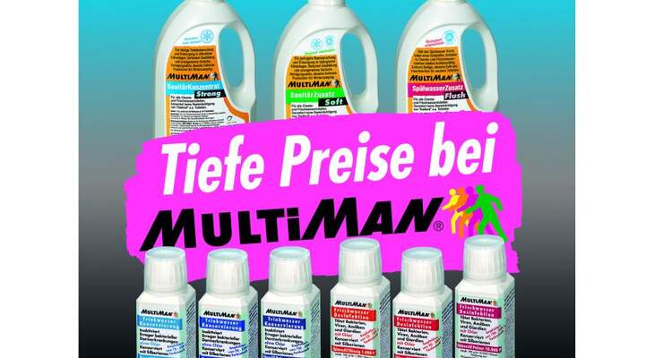 MultiMan rechnet mit scharfen Stift und präsentiert eine breite Produktpalette mit Rabatten zu schlanken Preisen